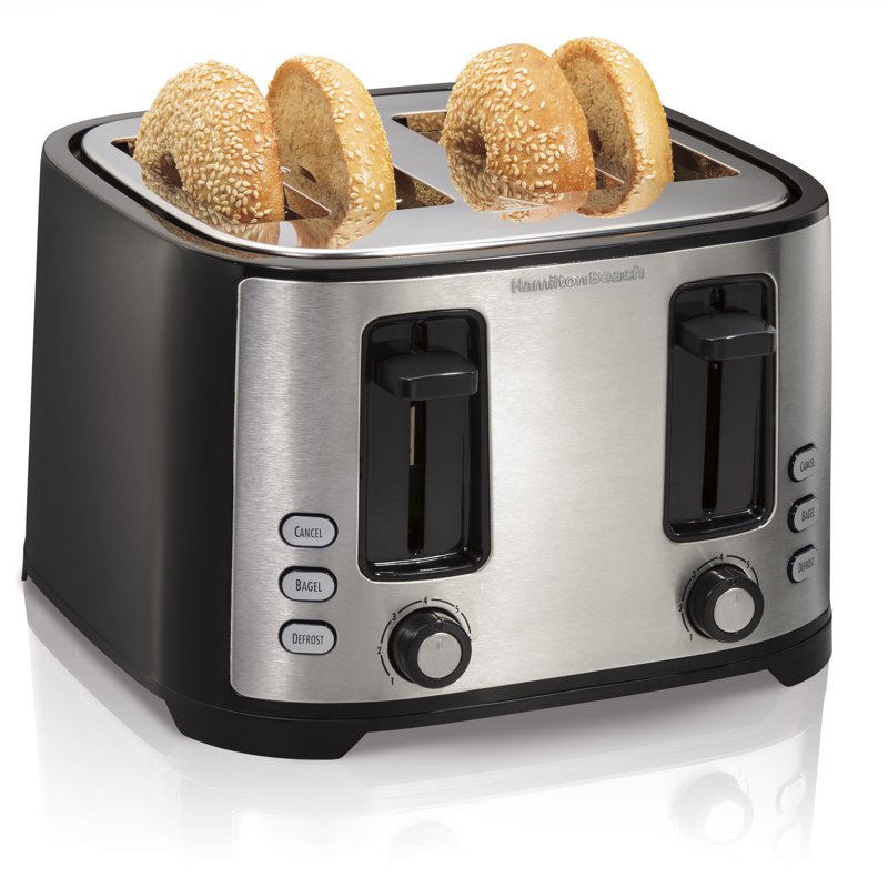 Stainless Steel 4-Slice Toaster with Extra-Wide Slots