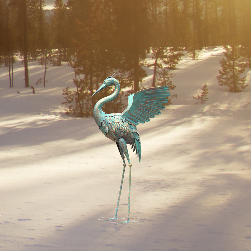 Orlee Animals Metal Garden Statue, Green