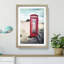 Red Telephone Box in Abstract - Framed Print-55772112-55772113
