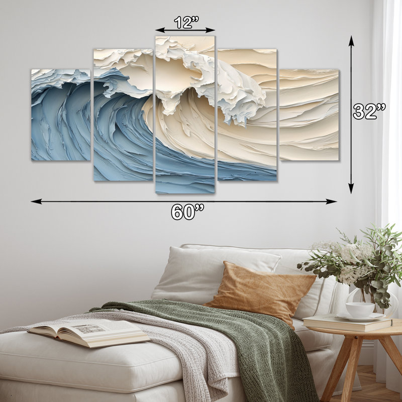 Clareen - Coastal Waves Canvas Art Set