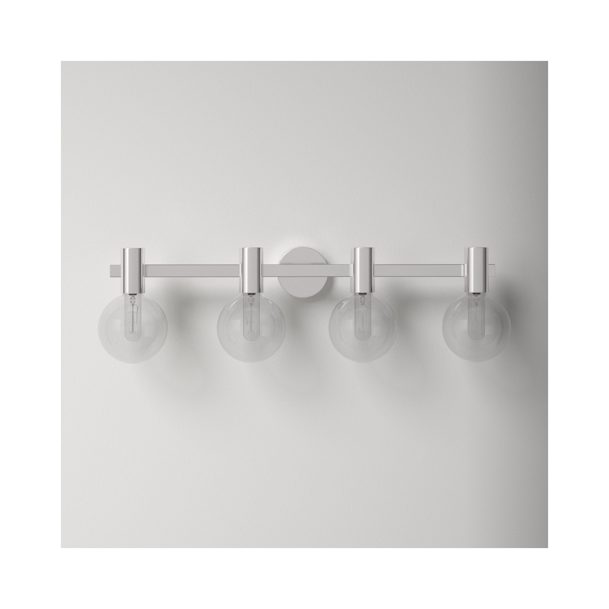 Ryenne 4 - Light Vanity Light, 10" H x 34" W x 34" D, 4 Lights, Chrome