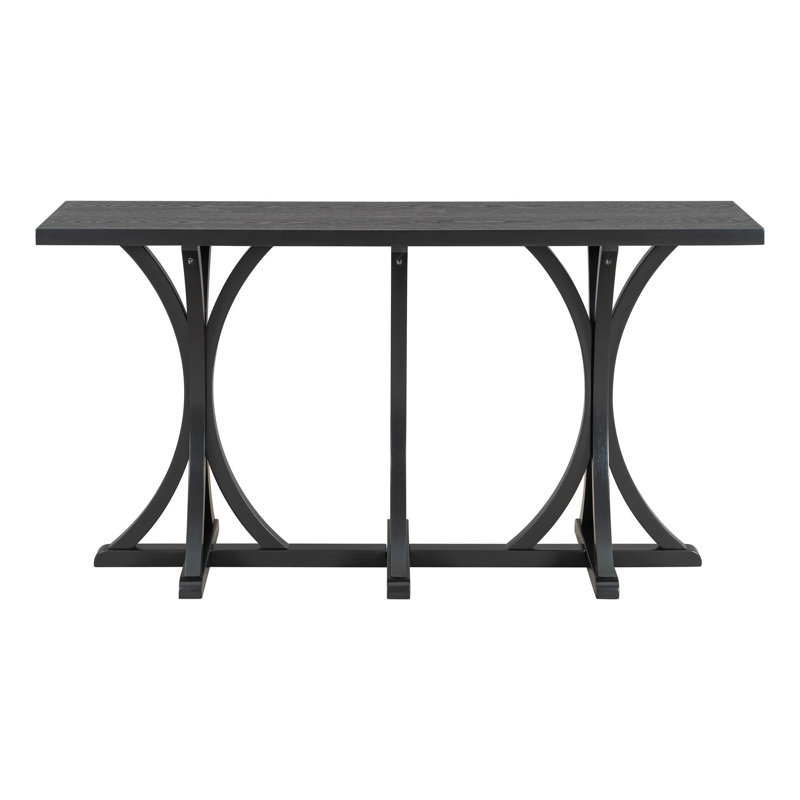 Console en bois Thedrick 59,8 po, Noir