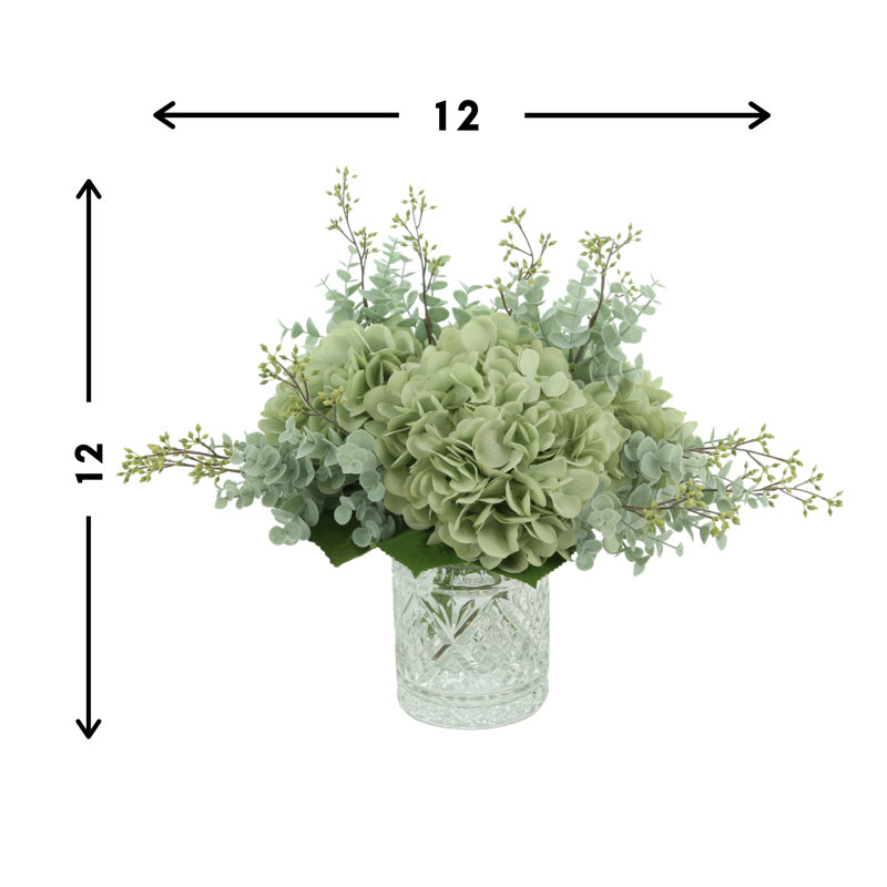 Hydrangea And Eucalyptus Arrangement