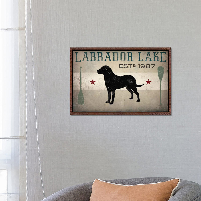 Labrador Lake II 1 Piece Wall Art on Canvas, 66.04 cm H x 45.72 cm W, White Floater Frame