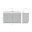 Meuble-lavabo sur pied simple 60 po avec plateau en quartz Abell-94003692