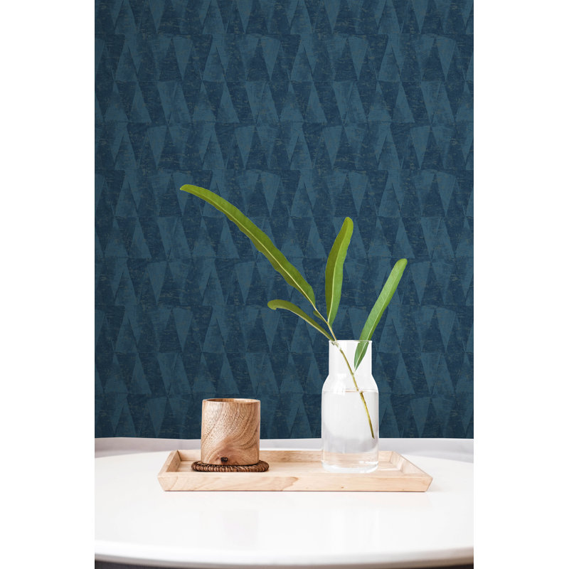 Rouleau de papier peint L 27 pi x l 27 po Cassundra, Bleu