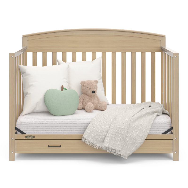 Lit de bébé convertible 5 en 1 avec tiroir Benton, Bois flottant, Lit à barreaux