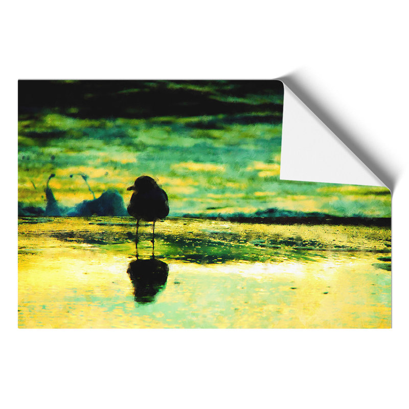 Seagull Upon The Beach - No Frame Print, 21cm H x 30cm W x 0.1cm D