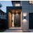 Serra 14-inch 2-light Graphite LED Exterior Wall Sconce-613762230-613762228