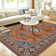 Machine Washable Rugs Vintage Non-Slip Low Pile Rubber Backing Area Rug for Living Room Bedroom Kitchen Dining Room Dorm and Bedside Decor