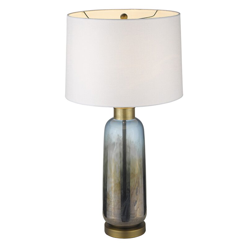 George Oliver Hauck Glass Table Lamp & Reviews | Wayfair
