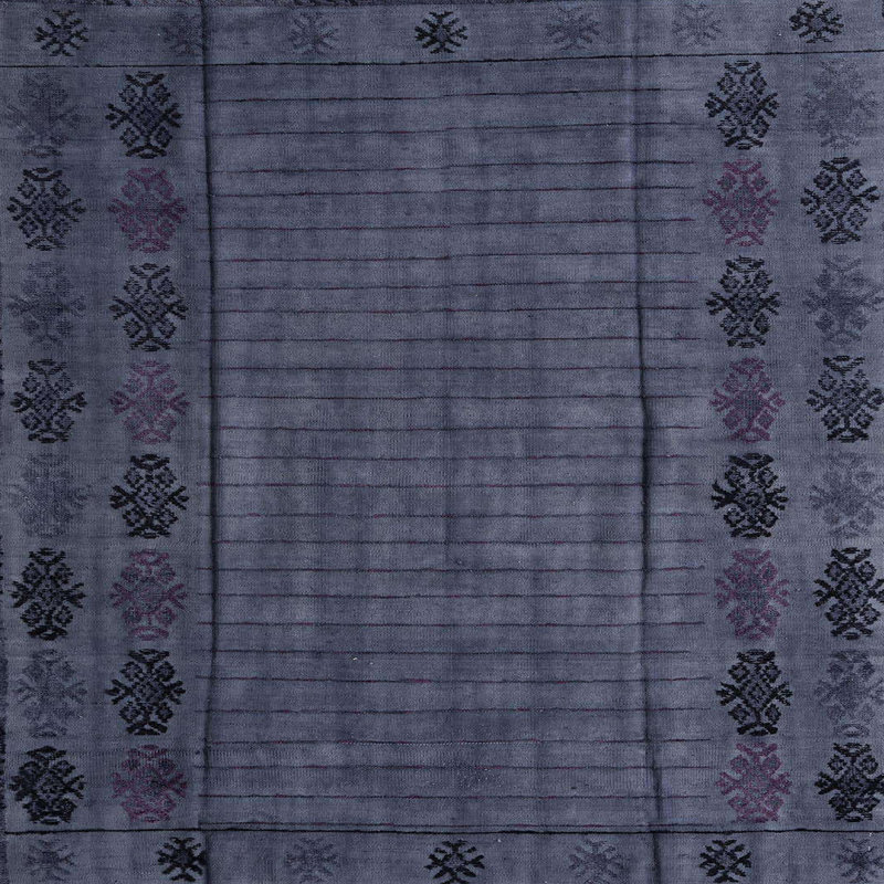 Tapis décoratif multicolore à motif abstrait, Carré 7 pi