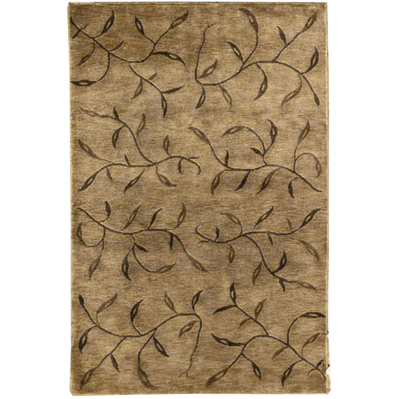 Tapis vert clair noué à la main de haute qualité