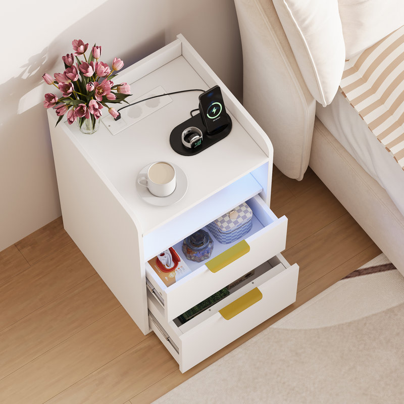 40 cm W 2 -Drawer Filing Cabinet, White