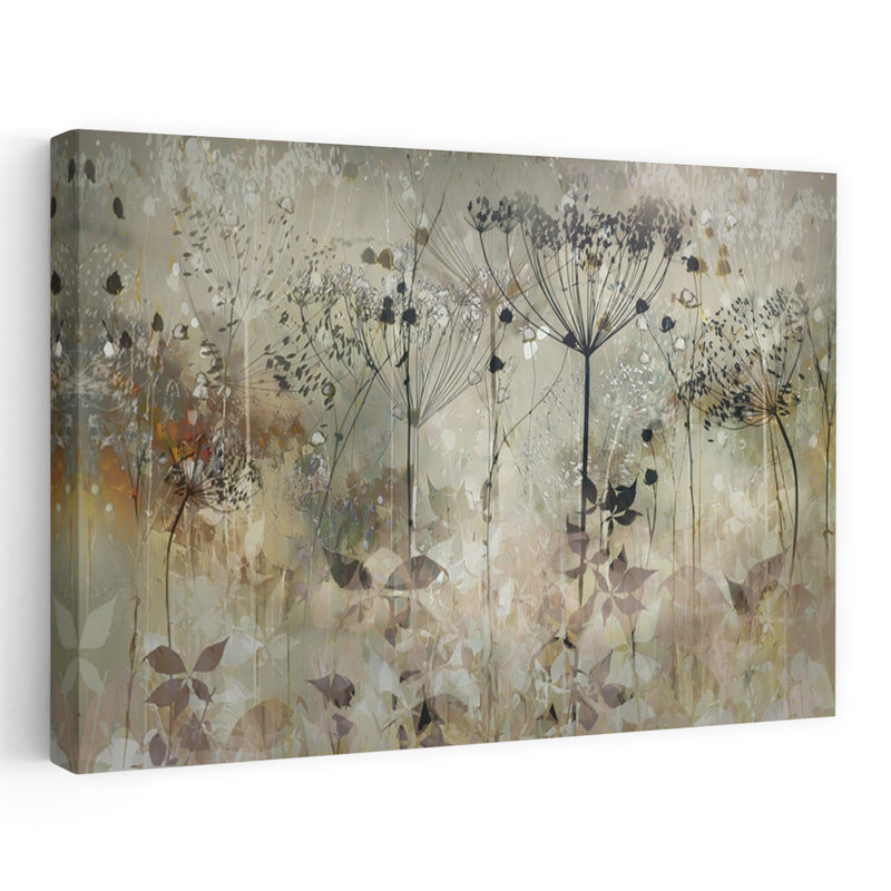 Art contemporain contemporain, paysage d'automne abstrait, H 32 po x l 48 po