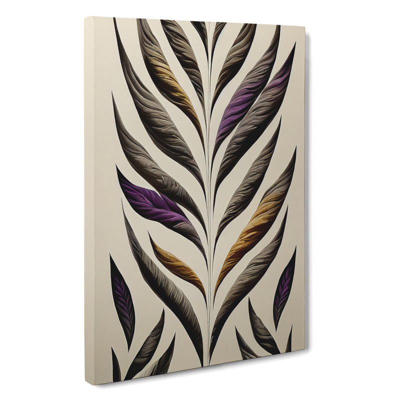 XV1022-3417X Peaceful Feathers - Print, Wrapped Canvas, 50cm H x 35cm W, No Matte