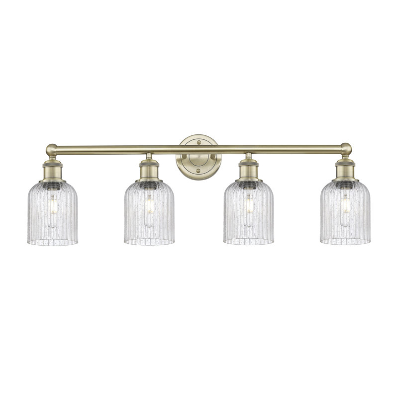 Fiennes 4 - Light Dimmable Vanity Light, Antique Brass, Seedy