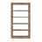 87 In. Soft Brown Solid Wood 5 Shelf Etagere_Bookcase