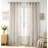 Jeanenia  Farmhouse Vertical Striped Linen Blend Textured Light Filtering Semi Sheer Curtains for Living Room Bedroom-648277800-648277805
