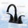 2-Handle High Arc Centerset Bathroom Faucet with Drain Assembly