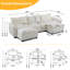 Canapé modulaire à 3 places avec 2 repose-pieds Latitude Run®-133420566