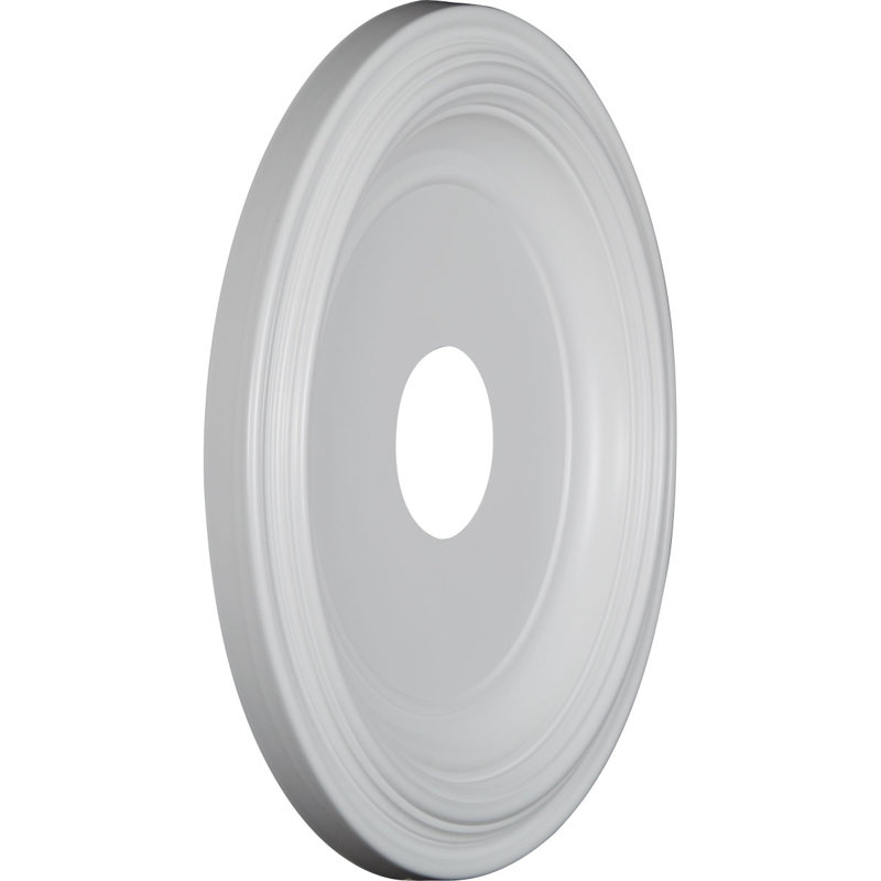 Traditional Traditional Thermoformed PVC Ceiling Medallion, 16" H x 16" W x 1.38" D, White