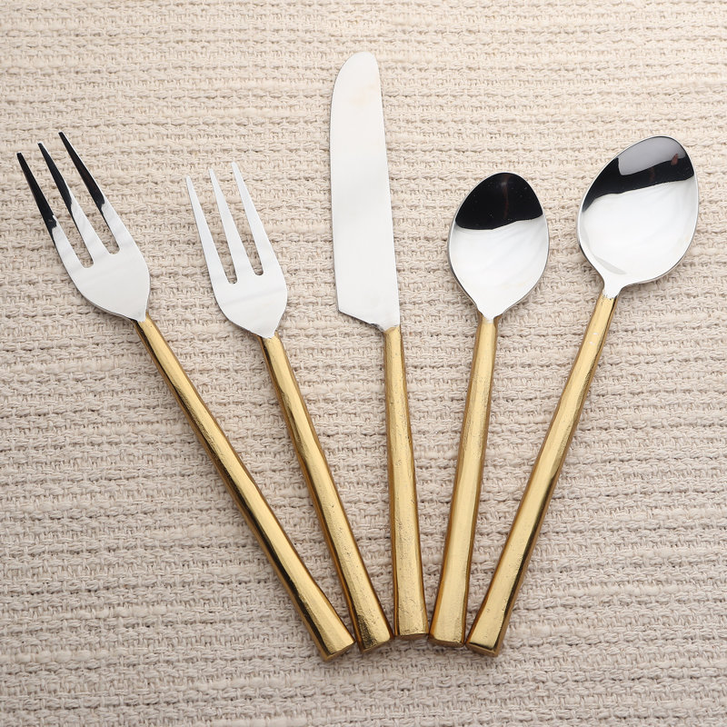 Mercer41 Sundance Flatware, 5-Pc. Place Setting, Gold