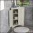Oak Triangle Bathroom Storage Cabinet With Adjustable Shelves, Freestanding Floor Cabinet For Home Kitchen