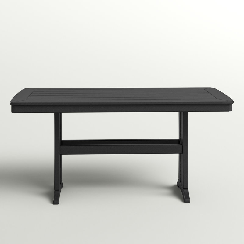 Nautical Trestle 38" x 73" Counter Table, Black
