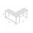 Ferrill L-Shaped Metal Base Writing Desk