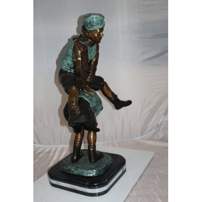 Felicia Leapfrog - large Bronze Statue - Size: 26"L x 14"W x 34"H.