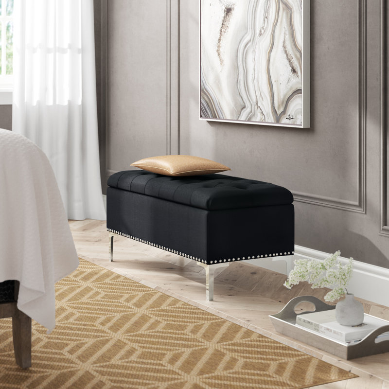 Banc de rangement Carmel Barrie, Noir