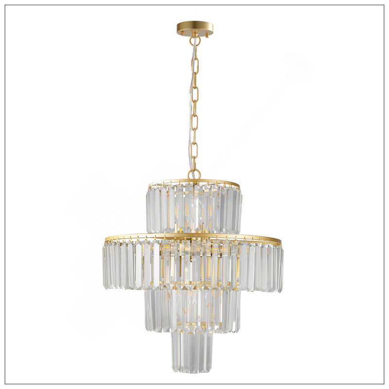 Luxe - lustre en cristal de luxe, - luminaire suspendu à cadre léger, éclairage de plafond élégant pour le salon, la salle à manger, la chambre à coucher (sans ampoules)