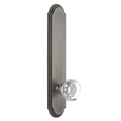 Grandeur Arc Tall Plate Double Dummy with Chambord Crystal Door Knob