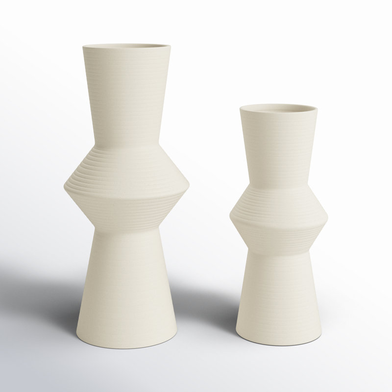 Tierre Ceramic Table Vase, White