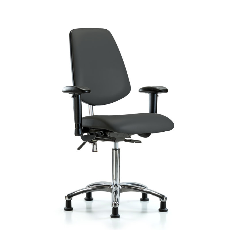 Chaise de tâches ergonomique Octavia, Anthracite, Patins, Non inclus