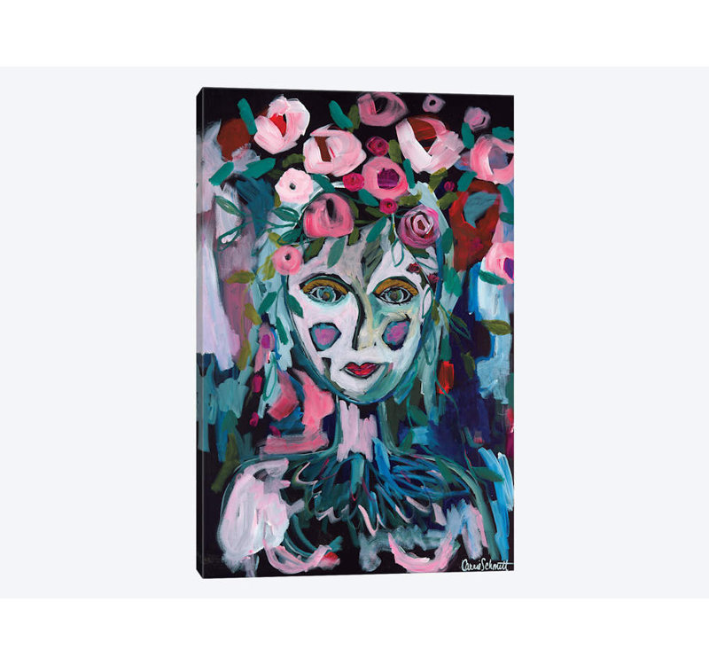 «Rose Goddess», impression sur toile, H 26 po x l 18 po x P 1,5 po, Toile tendue, Pas de tapis