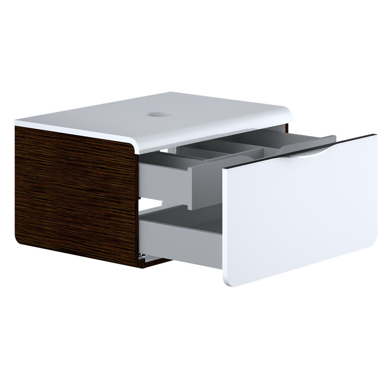 Mocca 91cm Single Bathroom Vanity Base Only, Gold Venge
