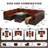 Alcalde 9-Piece Outdoor Wicker Conversation Set, Modular Sectional & 60,000 BTU Propane/Natural Gas Fire Pit Table-570650232-579436426