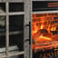 Meuble télé 55 po avec foyer électrique. Débit de chaleur de 1500 W, gris délavé. Effet de flamme réaliste. Double protection. Chauffe-câbles, maintient le confort de la pièce. 21 Design pour économiser de l'espace.