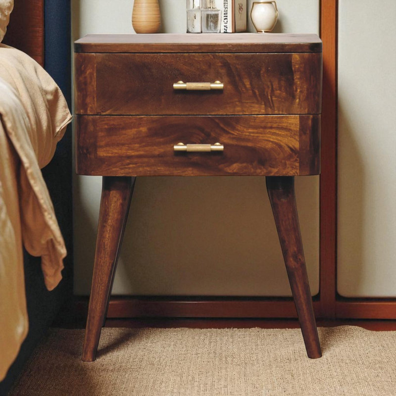 Table de chevet en bois massif Kenit