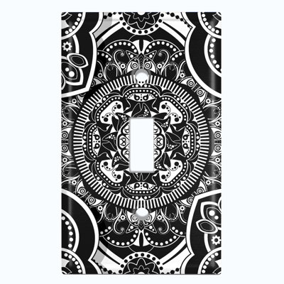 Patterned 1 - Gang Toggle Light Switch Standard Wall Plate
