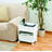 Like-it Plastic Container Storage Box Set with Lids White for Closet Pantry Set of 8