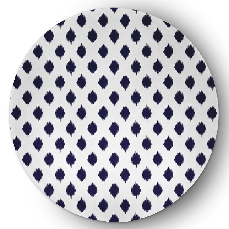 Lachine Chenille Polka Dots Indoor Rug, Round 5'