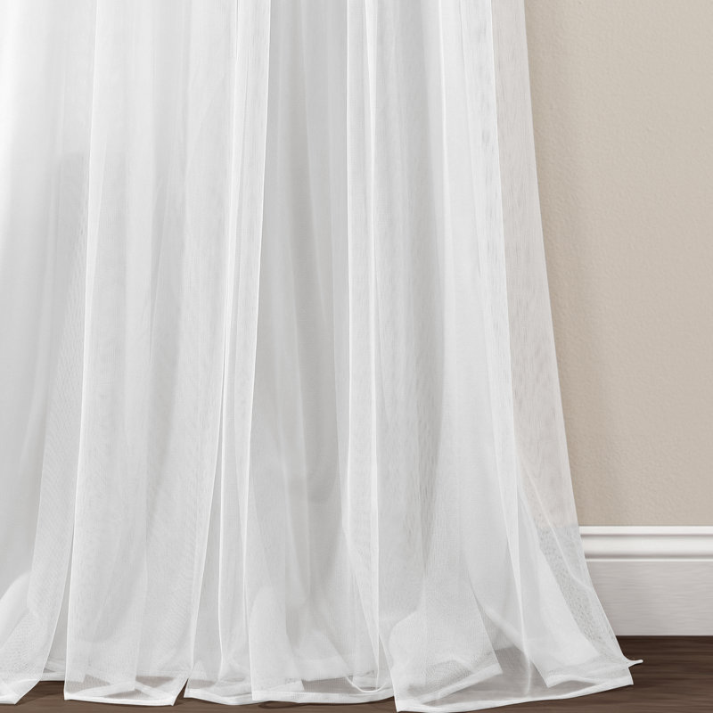Semi Sheer Curtains / Drapes Pair, White