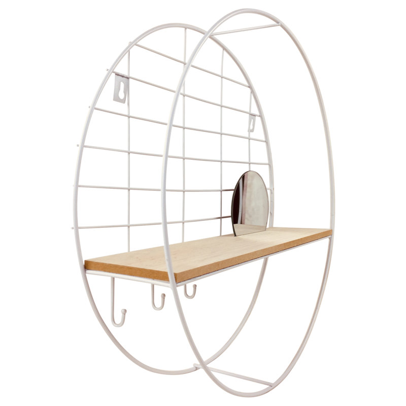 Noelia Flat Mirror with Shelves