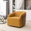 Fauteuil demi-tonneau pivotant en similicuir Broderic-1979426731