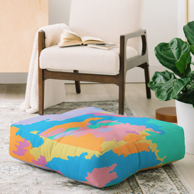 Coussin de sol rosie art map