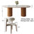 70.8" Oval Sintered Stone Dining Table Set With 6 Fabric Upholstered Dining Chairs