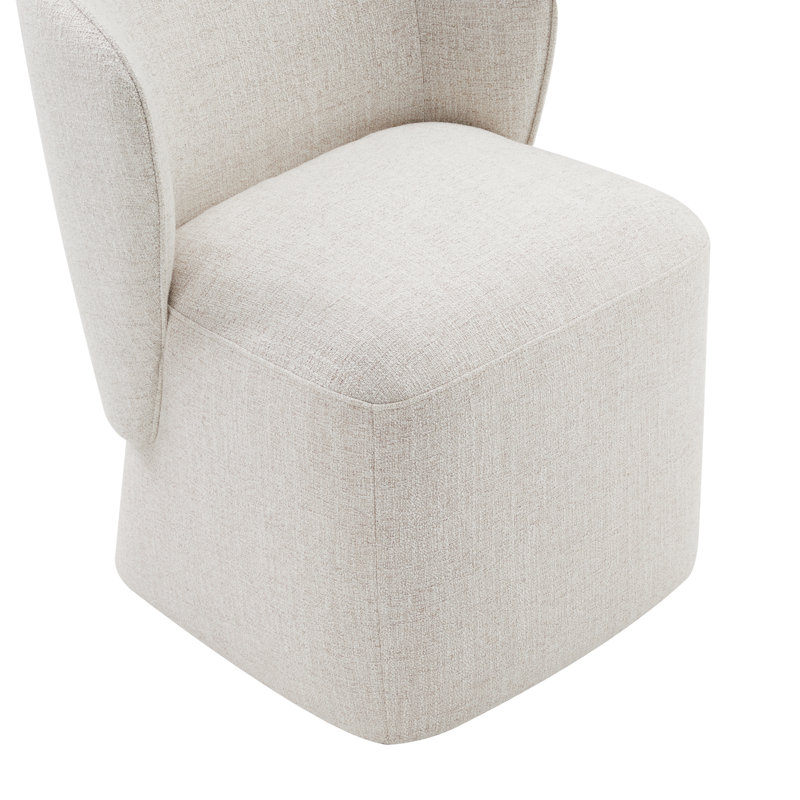 Chaise rembourrée Niha, Tweed blé Nathan